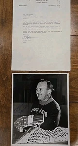 Lefty Smith Autographed Photo and Personal Letter.  University Of Notre Dame - Picture 1 of 5