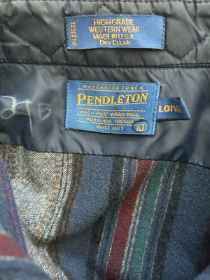 Vintage Pendleton Men's Large Long Sleeve Wool Flannel Button Down Shirt  - Image 1 of 4
