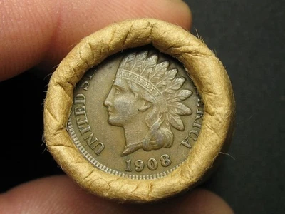 🔥 HALF ROLL 25 COIN SHOTGUN PENNY INDIAN HEAD CENTS EXTRA FINE+ 1900-1909 LOT 2 - Image 1 of 2