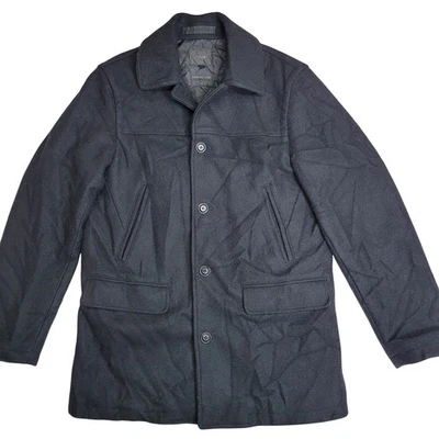 J. Crew Men's University Jacket Slim Fit Wool Blend Black Size Medium Thinsulate - Image 1 of 4