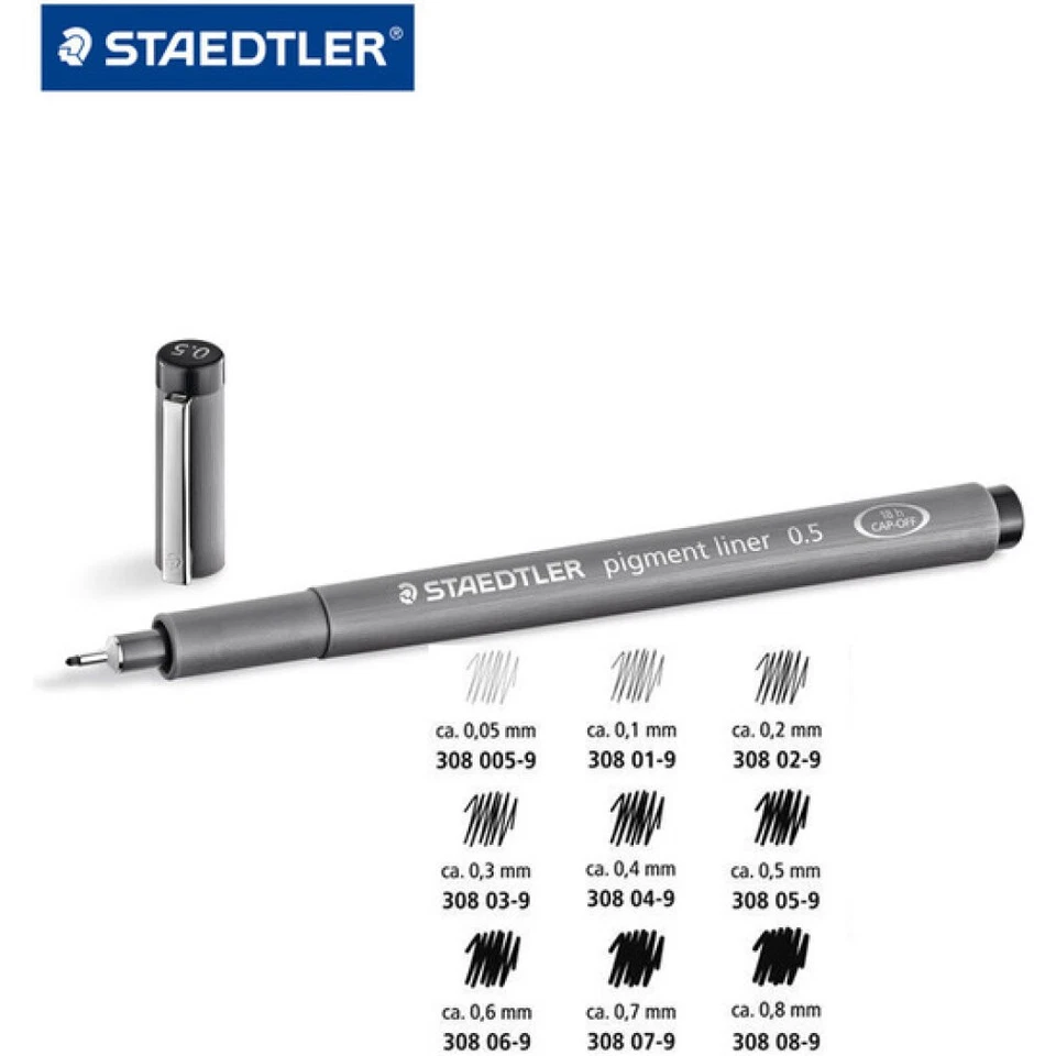 Staedtler Fineliner Pigment Liner schwarz 0 05 Mm