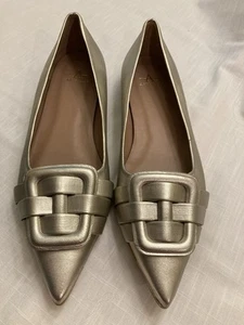 aquatalia ladies 9.5 M bronze flats - Picture 1 of 9