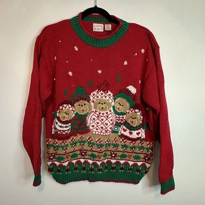 De Colección Hasting Smith Feo Navidad Suéter Vacaciones Canto Villancicos Osos de Peluche L Foto 1 de 4
