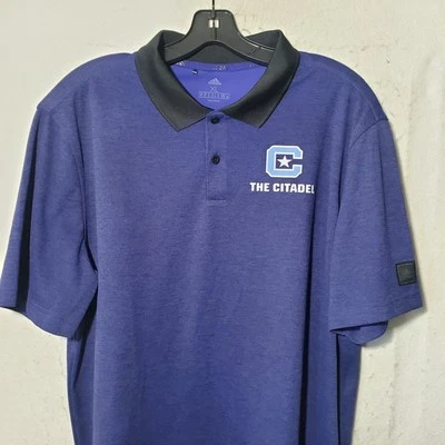Camisa Polo The Citadel Para Hombres XL NCAA Baloncesto Adidas Manga Corta Ligera Foto 1 de 4