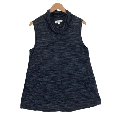 Camiseta sin mangas Two by Vince Camuto para mujer gris medio rayón liso sin mangas cuello capucha Foto 1 de 4