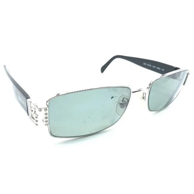 Versace MOD. Gafas de sol 1048-B 1000 negras plateadas diamantes marcos 52-16 135 Italia Foto 1 de 4