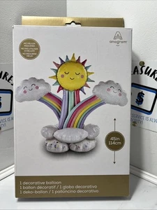 Anagramm Ballon Folie Sonne Regenbogen Wolken 45 Zoll groß kein Helium erforderlich Neu im Karton - Bild 1 von 6