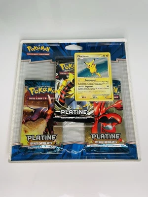 TriPack Pokémon Platine Rivaux Émergeants Pikachu Booster Scellé Coffret Carte - Photo 1/2