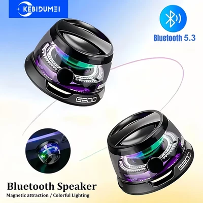 Altoparlante Bluetooth 5.3 RGB Altoparlante Magnetico Portatile Mini Altoparlant - Immagine 1 di 4