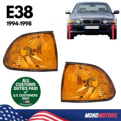 JUEGO INTERMITENTE CRISTAL AMARILLO BMW E38 1994-1998 A0381209R A0381209L Foto 1 de 4