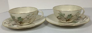 Lenox Westwind China Cup Saucer Autumn Leaves Thanksgiving USA 4 Pc X-407 - Picture 1 of 22