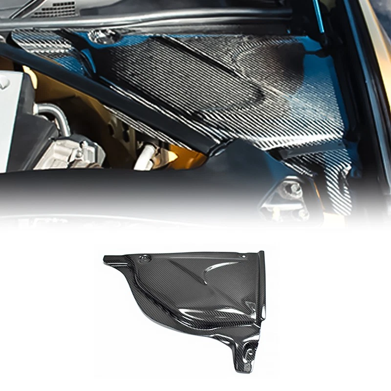 For Nissan Fairlady 09-17 370Z Z34 Battery & Fluid Cover Carbon Fiber kits 2Pcs - Image 1 of 4