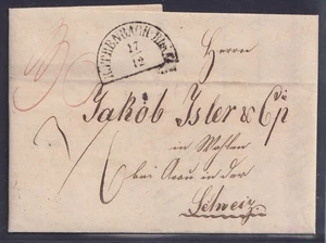 75703) RÖTHENBACH 1855 Brief mit Inhalt aus Heimenkirch nach Wohlen Schweiz - Picture 1 of 2