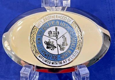 Hebilla de cinturón de colección Boilermakers Iron Ship Builder Herrero Forger Helper IBB NOS Foto 1 de 4