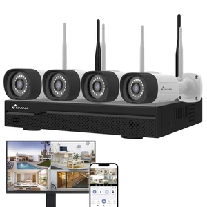 Kit Videosorveglianza WiFi Professionale 2K con 4 Telecamere IP NVR 10 Canali - Foto 1 di 24
