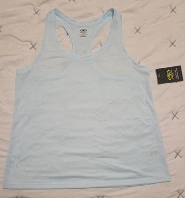 Camiseta sin mangas para mujer Athletic Works Active Texture espalda deportiva talla M (8/10) Frozen Aqua Foto 1 de 4
