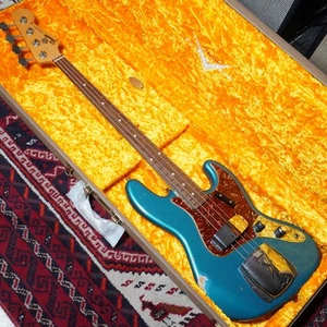 Fender Custom Shop 2017 NAMM Limited Edition 1960 Jazz Bass Relic Aged Ocean Tur - Picture 1 of 11
