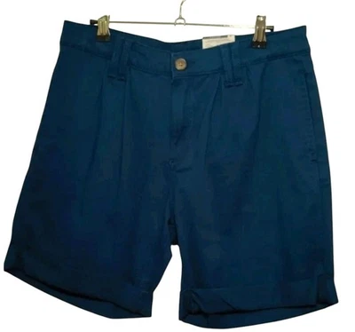 Pantalones Cortos Chinos St. John's Bay Americanos Azul Marino Tiro Medio Plisados Puños Talla 8 Nuevos con Etiquetas Foto 1 de 4