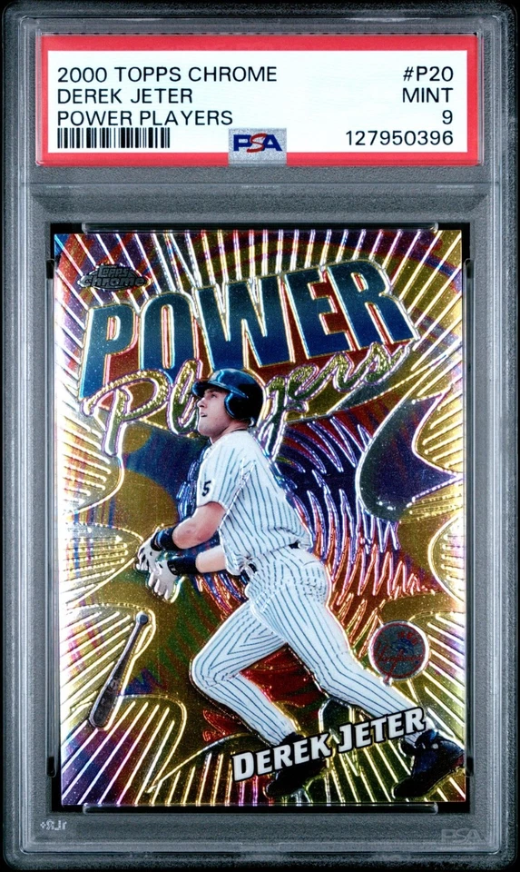 2000 Topps Chrome Derek Jeter Power Players PSA 9 Mint Yankees - Image 1 of 2