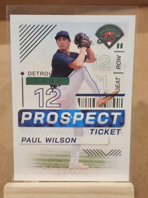 Boleto de béisbol 2024 Panini Prospect Edition #169 Paul Wilson, Detroit Tigers Foto 1 de 2