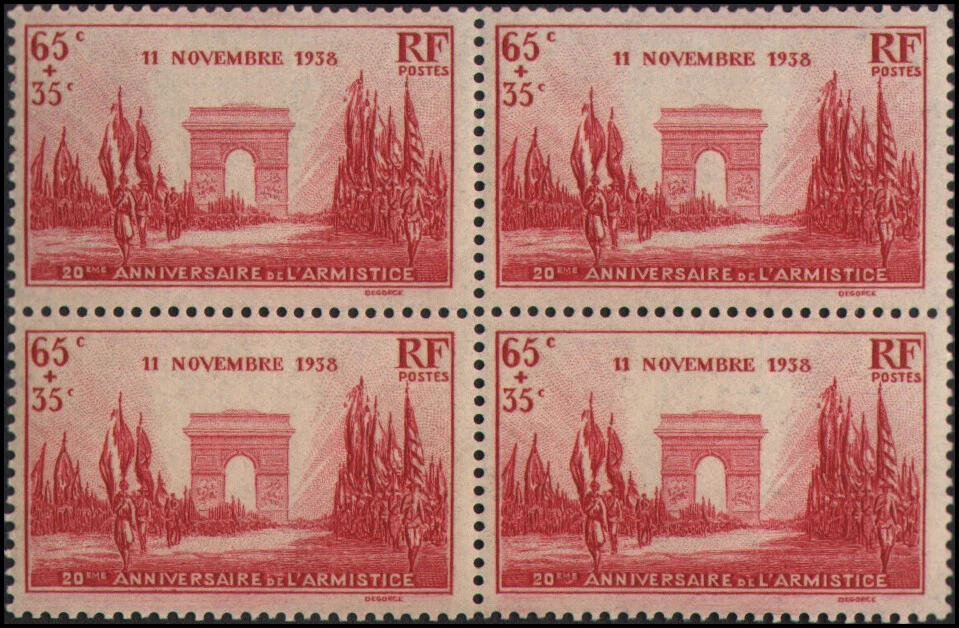 France #B77 MH VF Block of 4 - Image 1 of 1