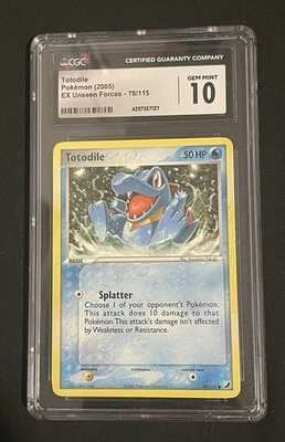 Pokemon EX Unseen Forces Totodile Card 78/115 CGC GEM MINT 10 - Image 1 of 2
