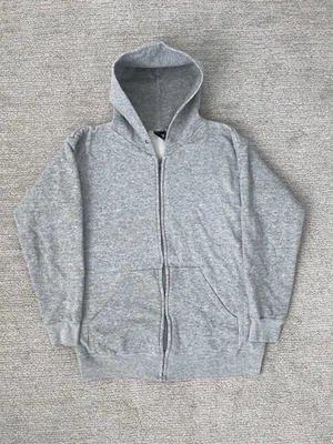 Sudadera con Capucha Térmica Vintage Ace Sportswear Gris Claro Hecha en EE. UU. Talla Mediana Sólida Foto 1 de 4
