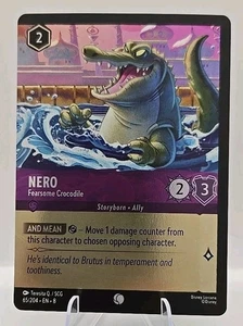 Nero - Fearsome Crocodile 65/204 Disney's Lorcana Reign of Jafar Cold Foil - Picture 1 of 2