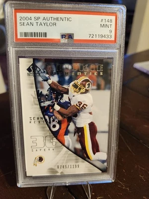 2004 SP Authentic - Rookie Authentics Sean Taylor #148 /1199 (RC) PSA 9 - Image 1 of 2