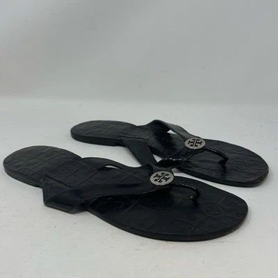 Sandalia Tanga Tory Burch Thora Charol Negra Talla 10 Mujer Zapatos Chanclas Foto 1 de 4