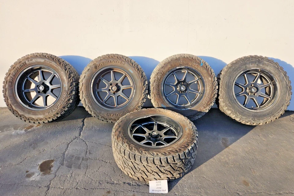 ✅ 07-18 FOR Jeep Wrangler JK Large Rim Group LRG Wheel Rim 20X10J Tire SET NOTE* - Image 1 of 4