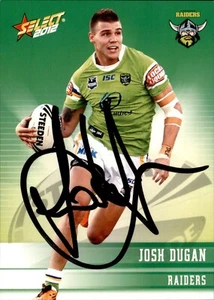 Signed 2012 Canberra Raiders NRL Select Champions Card - Josh Dugan - Picture 1 of 3