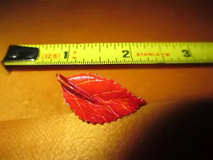 Red Leaf Pin 1" MINT - Picture 1 of 2