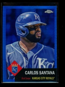 2022 Topps Chrome Platinum Anniversary Carlos Santana Blue Refractor #243 - Picture 1 of 2