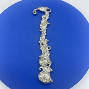 Vtg Metal Cats Kittens Wind Chime Metal Hanging Ornament Ball Of Yarn 6” Piece - Picture 1 of 9