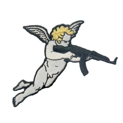 Cupid Gun patch Embroidered Iron On Sew On Patches Appliques Biker transfers 459 - Image 1 of 4