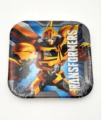 Nuevos platos de fiesta de cumpleaños Transformers paquete de 7 en 8 vajilla de papel postre para niños  Foto 1 de 4