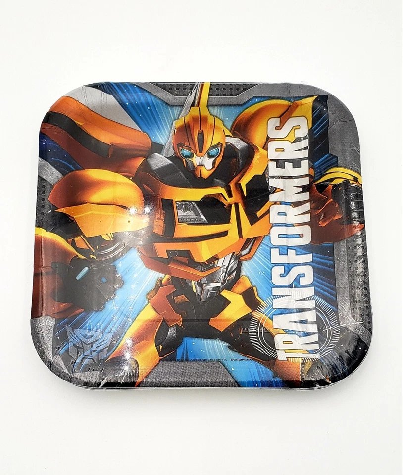 Новые тарелки для вечеринки на день рождения Transformers упаковка 7 в 8 бумажная посуда детский десерт  - Изображение 1 из 4