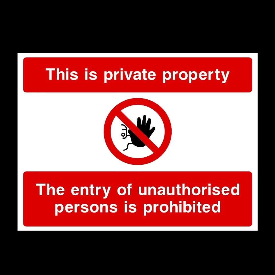 HEALTH&SAFETYDIRECT Warning this is Private Property Rigid Plastic Sign OR Sticker (CSS33)