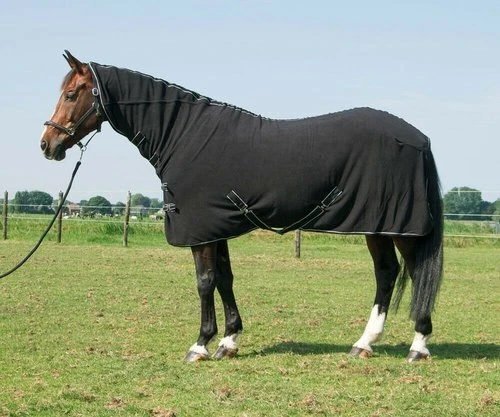 % Harry´s Horse Fleecedecke Deluxe mit Halsteil schwarz   % - Bild 1 von 1