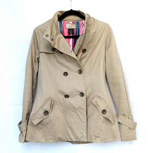 OAKLEY Double Breasted Jacket Coat Womens Size S Beige Cotton - Picture 1 of 15