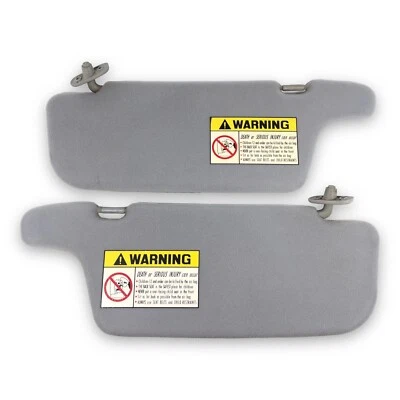 2000-2005 Hyundai Accent Driver & Passenger Side Sun Visor Pair Set Gray - Image 1 of 4