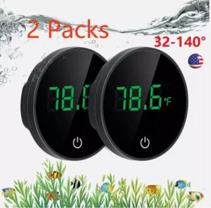 2Aquarium Digital Thermometer LED Fish Tank Temperature Gauge with Touch Screen* - Picture 1 of 15