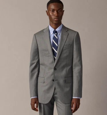 NUEVO J. CHAQUETA DE TRAJE DELGADA LUDLOW LANA ITALIANA LORO PIANA CARBÓN $450 TRIPULACIÓN 40L Foto 1 de 4