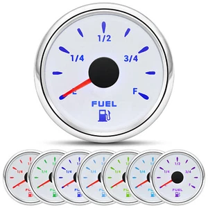 2" 52mm Universal Fuel Level Gauge 240-33ohm 7 Color LED for Motorcycles Boat - Picture 1 of 13