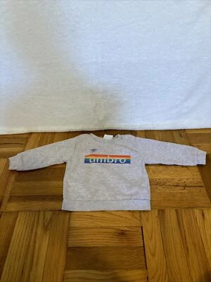 Vintage 90s Umbro Baby Toddler Crewneck  Rainbow Logo Sweatshirt Gray FREE SHIP - Image 1 of 4