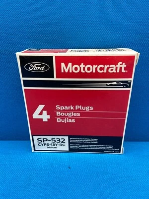 Genuine OEM 4-Pack of Ford Motorcraft SP-532 - CYFS-13Y-RC Spark Plugs - Image 1 of 3
