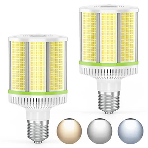 2X 80W LED Corn Bulb E39 Mogul Base Warehouse Shop Lights Adjustable 5700K~4500K - Picture 1 of 18