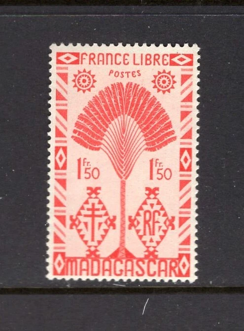 Malagasy Republic 1943 1.5fr TRAVELER'S TREE  MLH SC 248 - Image 1 of 1