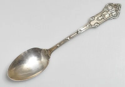 R.华莱士基督教十字架圣经纯银纪念品勺子收藏家 — 第 1/4 张图片